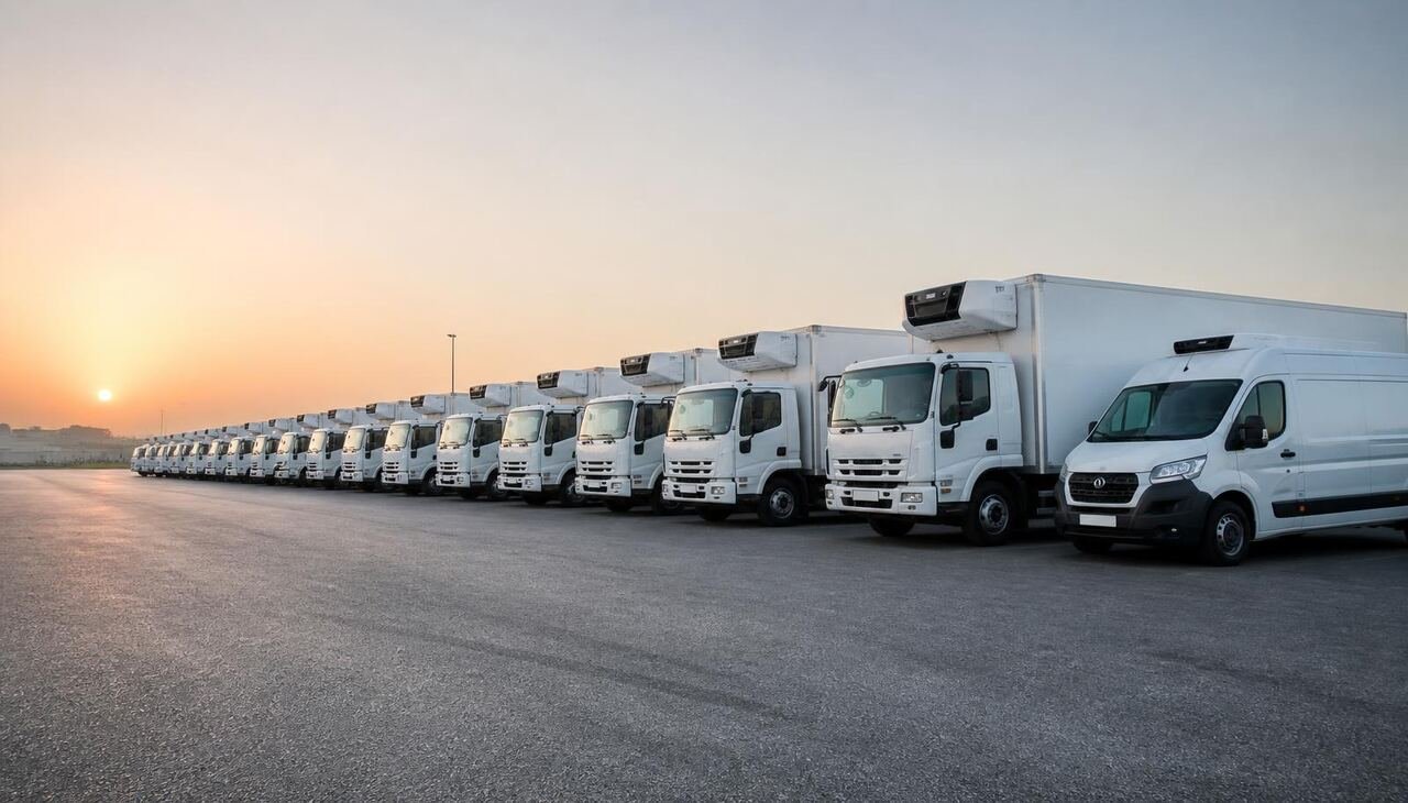 ADAS refrigerated fleet lined up at the Abu Dhabi yard